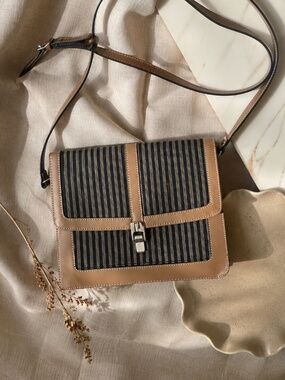 Vintage Fendi Canvas Leather Crossbody